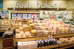 Specialty bakery items and an olive bar highlight expanded fresh departments at Weis. 