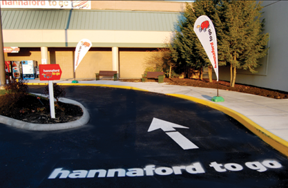 A drive-through pick-up location at Hannaford Bros.