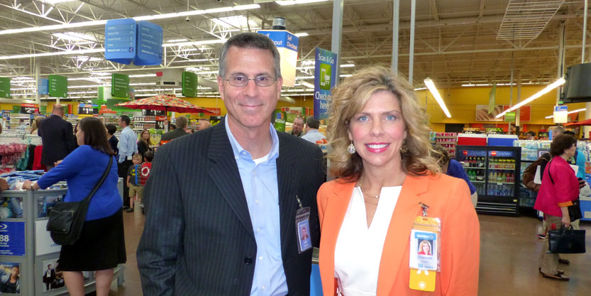 Jeff McAllister and Shannon Letts are championing new technologies to improve in-store efficiency at Wal-Mart.