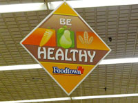Foodtown Be Healthy Sign