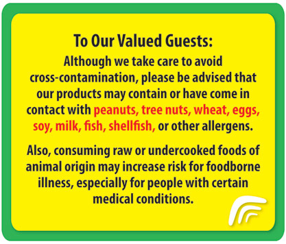 Festival Foods’ signs can prompt customer food safety conversations.