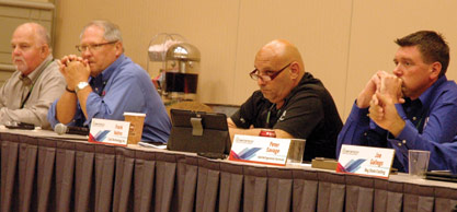 Contractors at the Refrigeration Roundtable included Steve Wright, Wright Bros.; Richard Luhm, Memphis Mechanical; Frank Vadino, Cold Technology; Pete Savage, AAA Refrigeration Services.