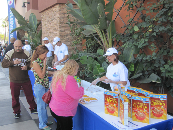 Participating manufacturers sponsor booths for sampling and coupon distribution.