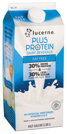 Safeway’s protein-fortified milk contains 30% more  protein than skim milk.
