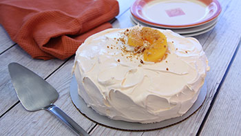 Harmons' peaches and cream cake can only be found in the summer months.