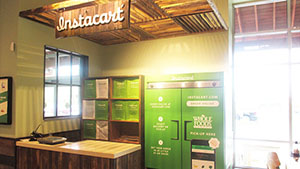 This Whole Foods store in Alpharetta, Ga., has a click-and-collect station for Instacart. 