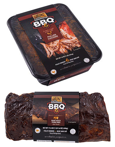 Coborns Four Brothers BBQ products-pulled chicken-babyback ribs.jpg