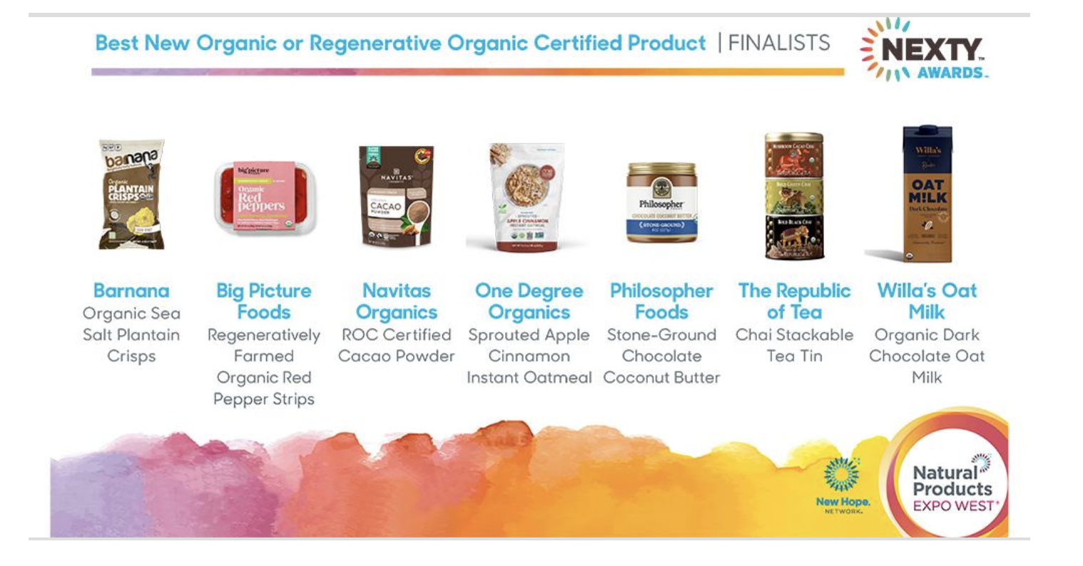 The NEXTY Awards finalists for Natural Products Expo West 2022