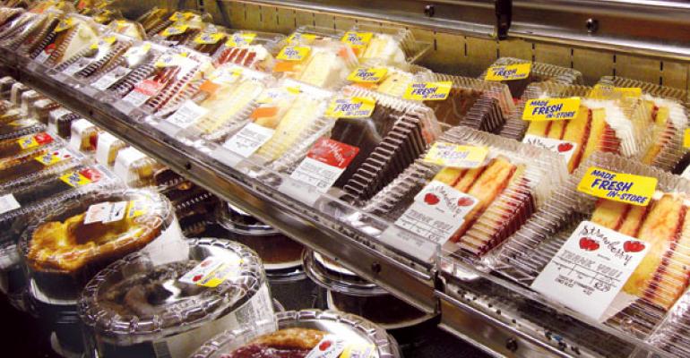 Cake slices on display at Pennington Quality Market