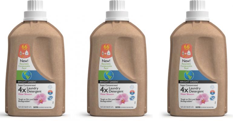 The laundry detergent bottle39s shell is made from 100 recycled materials and is itself recyclabe