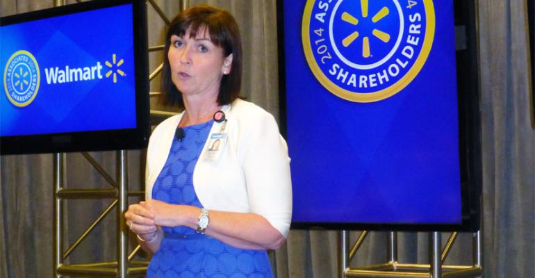 Judith McKenna chief development officer for Walmart US said the new pickup station to be built by Walmart later this year is based in part on Asda39s success with click and collect in the UK 