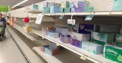 Paper goods aisle-empty shelves-COVID-ShopRite.jpg