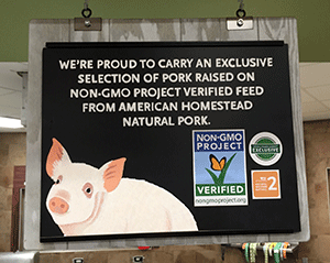 Whole Foods non-GMO verified pork